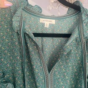 Max studio green maxi dress